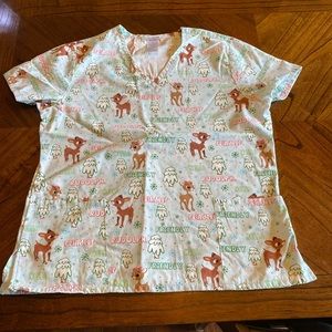 Rudolph Scrub Top